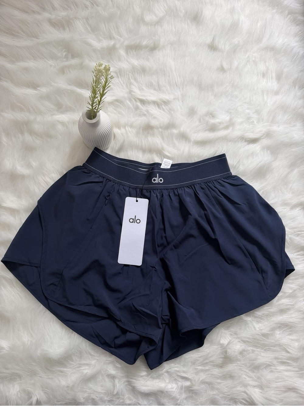 ALO Yoga Navy Athletic Running Shorts